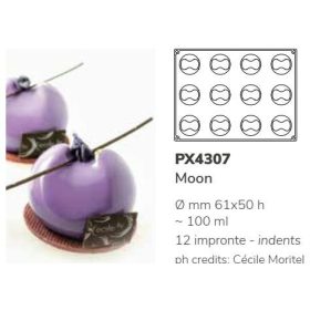 PX4307 Szilikon forma 30x40cm 12db/forma 100ml Moon
