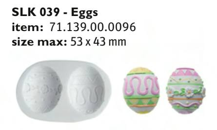 SLK039 Cukor és marcipán mintázó forma EGG