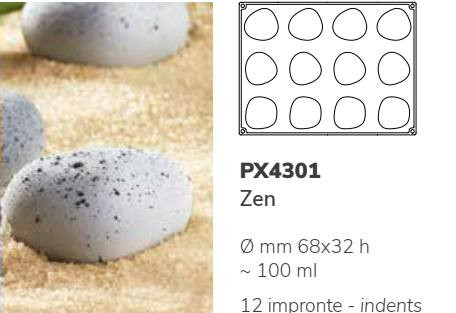 PX4301 Szilikon forma 30x40cm 12db/forma 100ml Zen