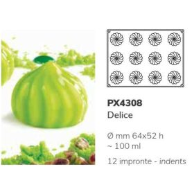 PX4308 Szilikon forma 30x40cm 12db/forma 100ml Delicce