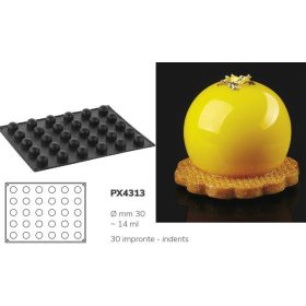 PX4313 Szilikon forma 30x40cm 30db/forma 14ml Sphere