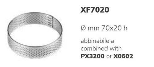 XF7020 Sütőforma perforált kerek rm. 6cm