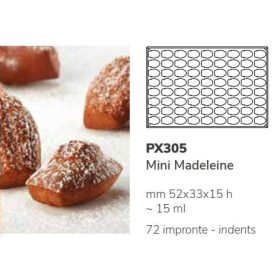 PX305 Szilikon forma 52x33x15mm 72db/forma Mini Madeleine