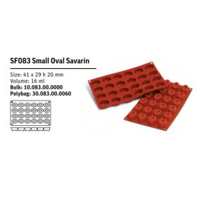SF083 Szilikon forma SMALL OVAL SAVARIN