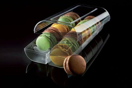 Macaron tartó 12 db-os átlátszó 48db/cs