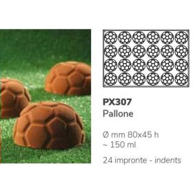 PX307 Szilikon forma 80x45mm 24db/forma Pallone