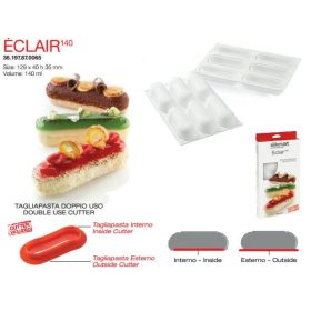 ECLAIR140  Szilikon forma fehér 129x40x35mm