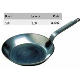 062007 Serpenyő fekete acél 36cm