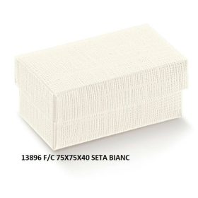 13896 Bonbon doboz seta bianco 75x75x40mm