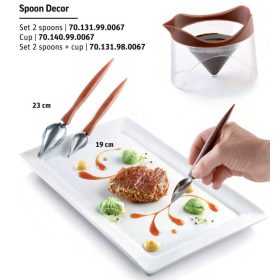 SET DECORATIVE SPOON+CUP Dekor kanál szett 3db-os