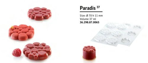 PARADIS37 Szilikon forma kerek fehér 70x11mm