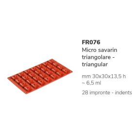 FR076 Szilikon forma MICRO SAVARIN TRIANGULAR