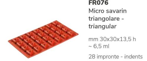 FR076 Szilikon forma MICRO SAVARIN TRIANGULAR