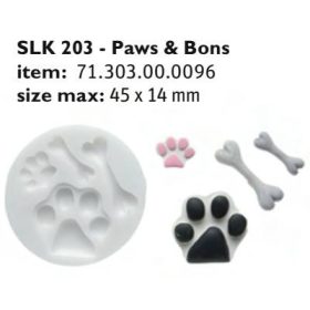 SLK203 Cukor és marcipán mintázó forma PAWS & BONS