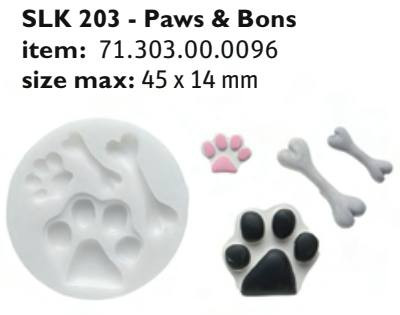 SLK203 Cukor és marcipán mintázó forma PAWS & BONS