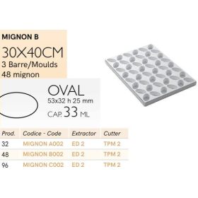 MIGNON B002 Mignon forma ovális 48db/f