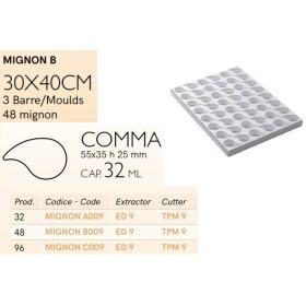 MIGNON B009 Mignon forma íves csepp 48db/f