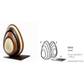   KT72 Csokoládé öntőforma Húsvéti tojás 130x200mm 400gr. 2db/cs