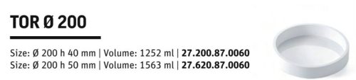 TOR200 H50/1 Szilikon forma fehér