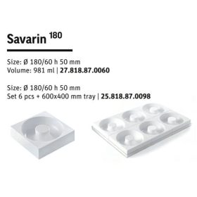 SAVARIN 180/1 Szilikon forma fehér 180/60x50mm