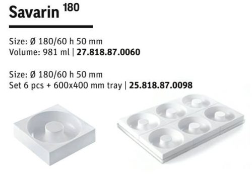 SAVARIN 180/1 Szilikon forma fehér 180/60x50mm