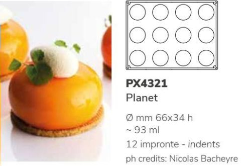 PX4321 Szilikon forma 66X34mm 12db/forma 93ml Planet