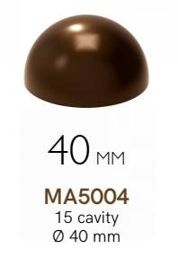 MA5001 Bonbon forma félgömb 50mm 15gr. 8db