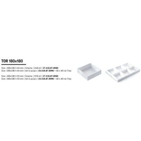 TOR180x180 H50/6 Szilikon forma fehér