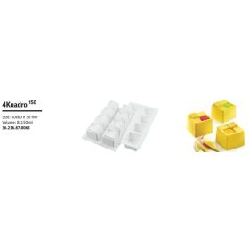 4KUADRO Szilikon forma fehér 60X60X50mm SF216