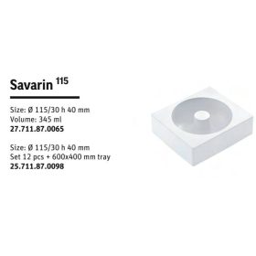 SAVARIN115 Szilikon forma fehér 115X41mm