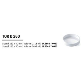 TOR260 H50/1 Szilikon forma fehér