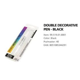 Filc ételfestékes dupla végű fekete PEN PRO05