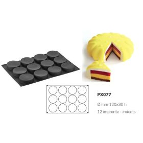 PX077 Szilikon forma 12x3cm 12db/forma Disco