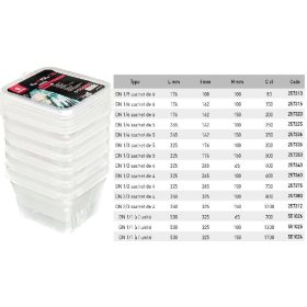 257360 GN1/2 Edény műanyag 6L 4db/cs