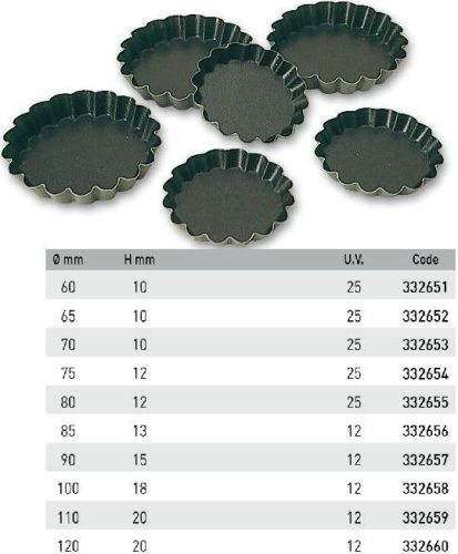 332660 Tartlet forma hullámos 12db/cs 120x20mm