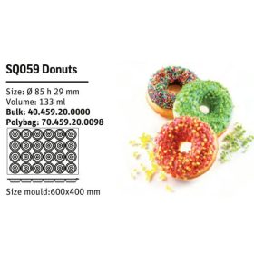 SQ059 Szilikon forma DONUTS