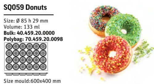 SQ059 Szilikon forma DONUTS