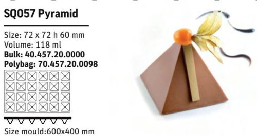 SQ057 Szilikon forma PYRAMID