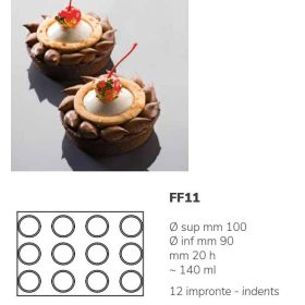 FF11 Szilikon forma FORMASIL  kerek 12db/f. 140ml  60x40cm