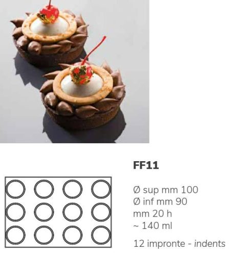 FF11 Szilikon forma FORMASIL  kerek 12db/f. 140ml  60x40cm