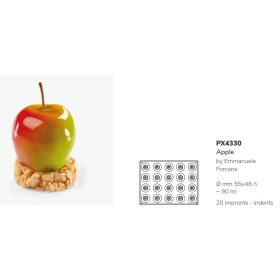 PX4330 Szilikon forma 58x53x46mm 20db/forma 90ml Apple