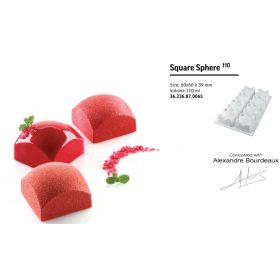 SQUARE SPHERE Szilikon desszert forma 60X60X39mm 110ml SF236