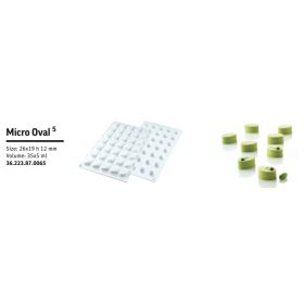 MICRO OVAL Szilikon desszert forma 26x19X12mm 5ml SFM003