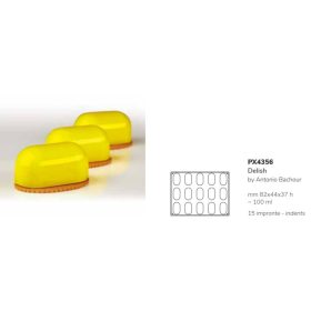 PX4356 Szilikon forma 30x40cm 15db/forma 100ml Delish