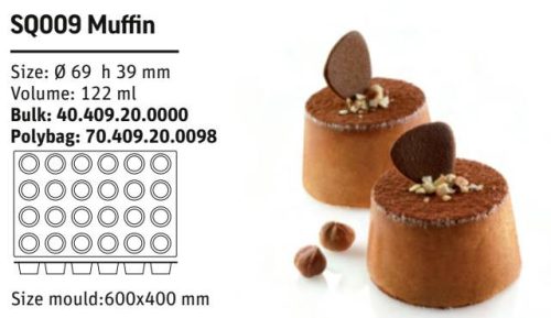 SQ009 Szilikon forma MUFFIN