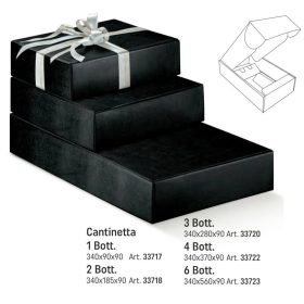 33720 Díszdoboz boros 3 részes pelle nero