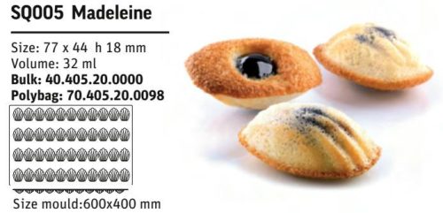 SQ005 Szilikon forma MADELEINE