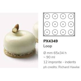 PX4349 Szilikon forma 30x40cm 12db/forma 90ml LOOP
