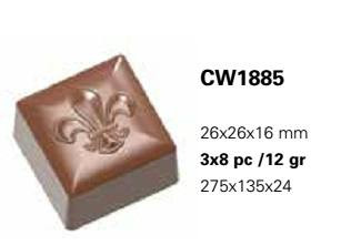 1885 Bonbon forma 26x26x16mm 12gr.