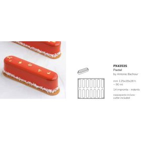 PX4353 Szilikon forma 125x28x28mm 14db/forma 90ml Pastel